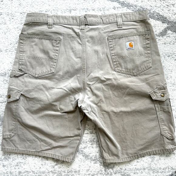 Carhartt Beige Carpenter Ripstop Utility Work Shorts Size 40 - Picture 3 of 9